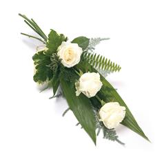 3 White Roses Sheaf