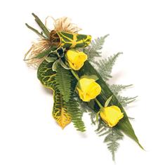 3 Yellow Roses Sheaf